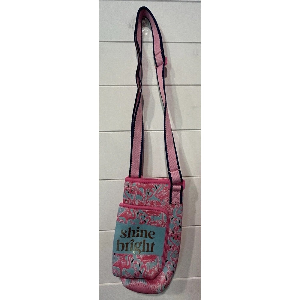 Simply Southern Bottle/Cup Holder "Shine Bright" Pink Flamingo